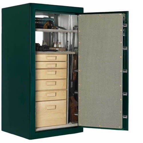 1.5 Hr Fire Resistant Dial Lock Gun Safe Finish: Green, Size: 59.25" H x 30" W x 26" D
