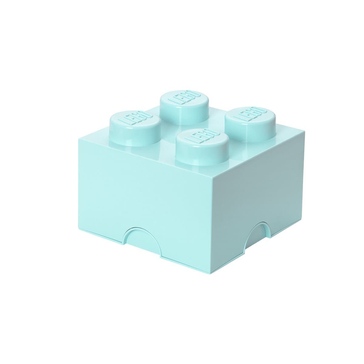 Room Copenhagen 40030642 LEGO Storage Brick, 4 Knobs, Aqua Light Blue