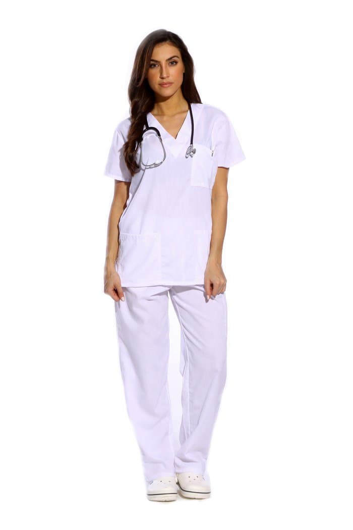 Just Love Women's White Scrub Set - Small,White,Small