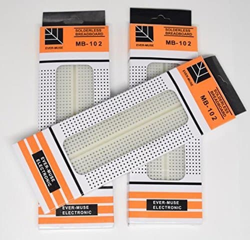 WeiKedz 3Pcs MB102 Test Developer DIY 830 Hole Solderless PCB Breadboard