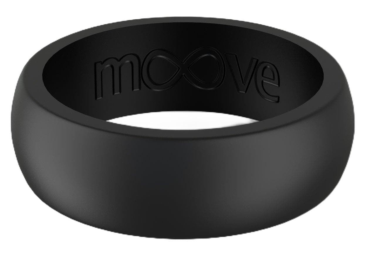 Moove Silicone Rings Ring Never Lose, Scratch or Damage Your Metal Ring Silicone Wedding Ring Never Risk Injuring Your Finger Again; Black Rings for Men