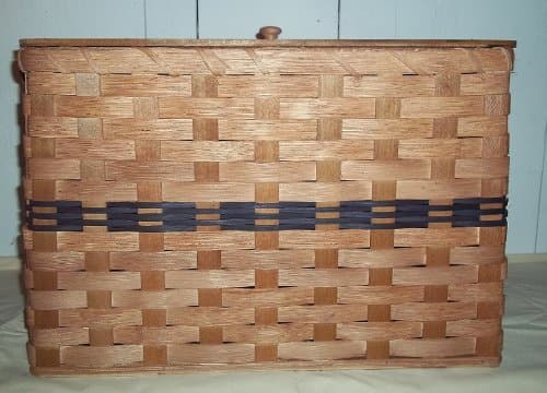 Handcrafted Small Toy Chest Basket with Lid