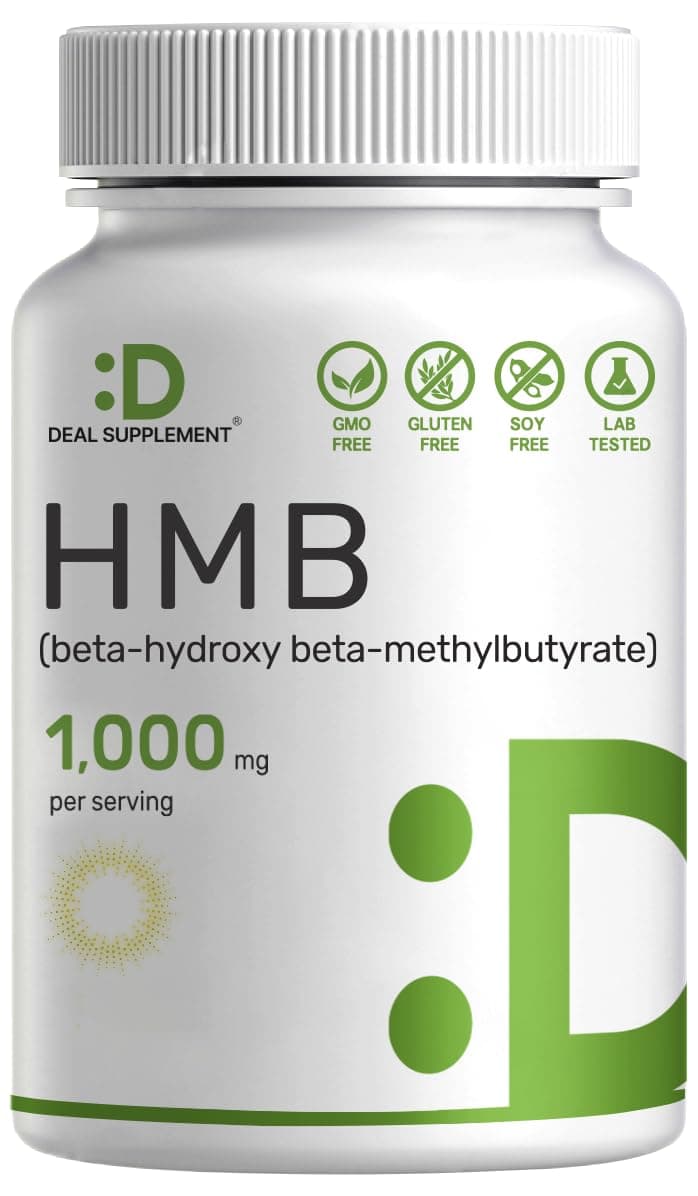 Ultra Strength HMB Supplements 1000mg Per Serving, 300 Capsules | Third Party Tested | Supports Muscle Growth, Retention & Lean Muscle Mass | Fast Workout Recovery