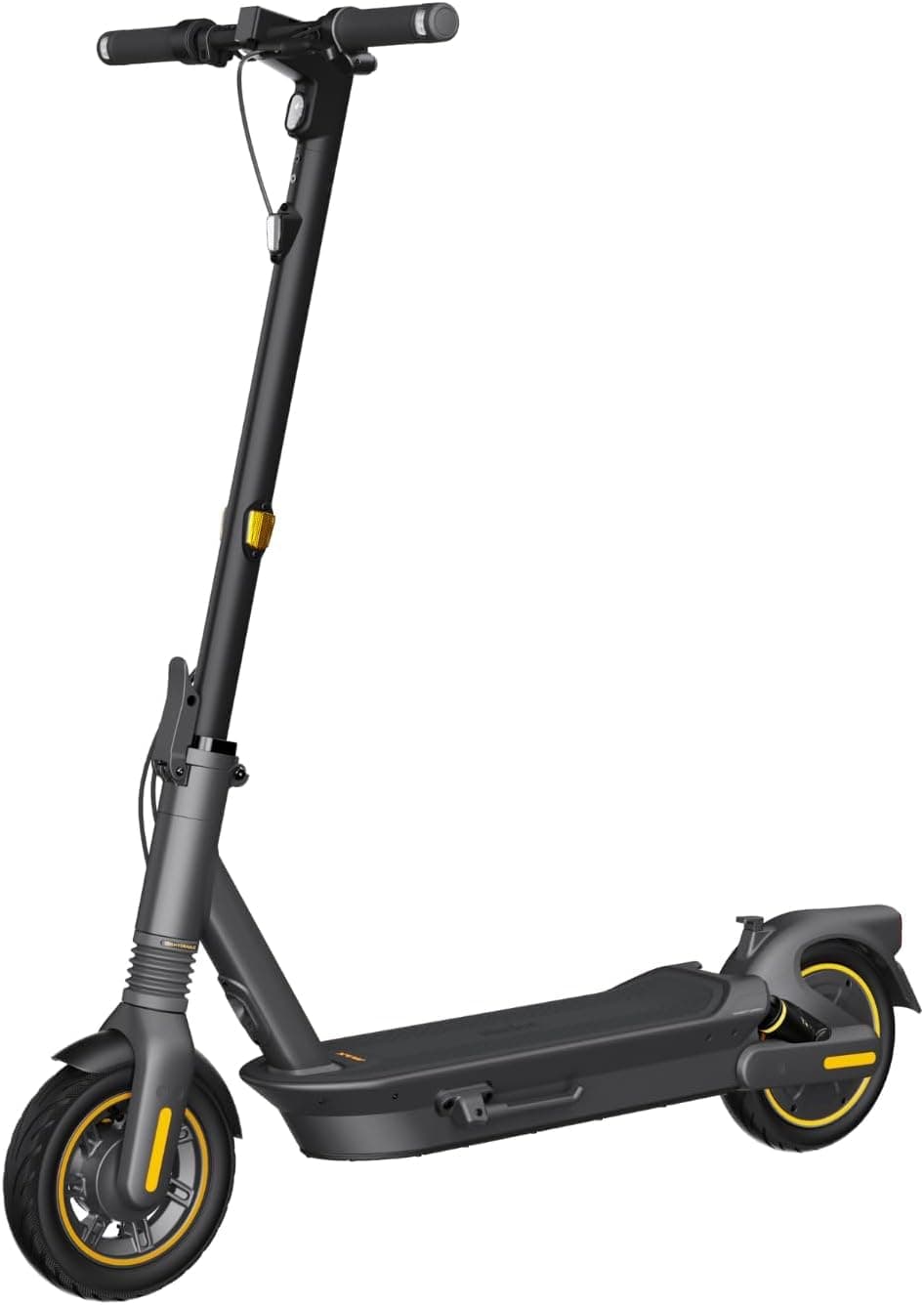 Ninebot KickScooter Max G2 Powered by Segway | Typical Range to 50km |Hydraulic front suspension and double spring rear suspension| RideyLONG™ Self-sealing pneumatic tubeless tyres|Black