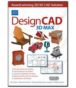 DesignCAD 3D Max 25 CAD Design Software for PC Windows