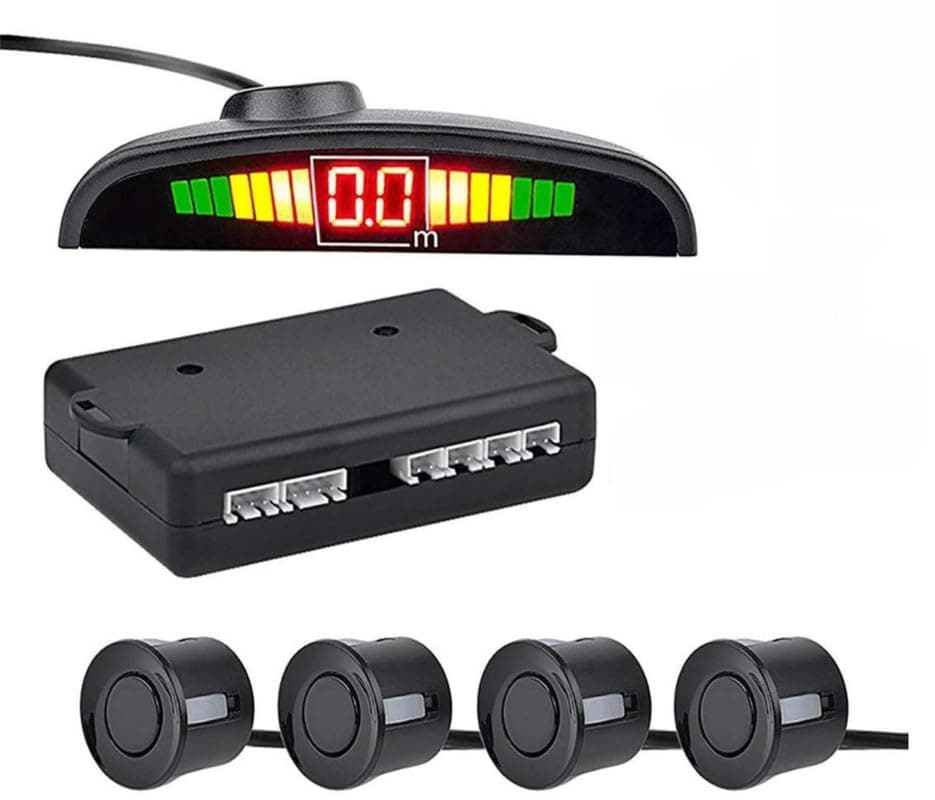CARIZO Reverse/Back Parking Sensor LED Display (Set of 4) (Black) Compatible with Toyota Camry (Type-I) 2001-2006