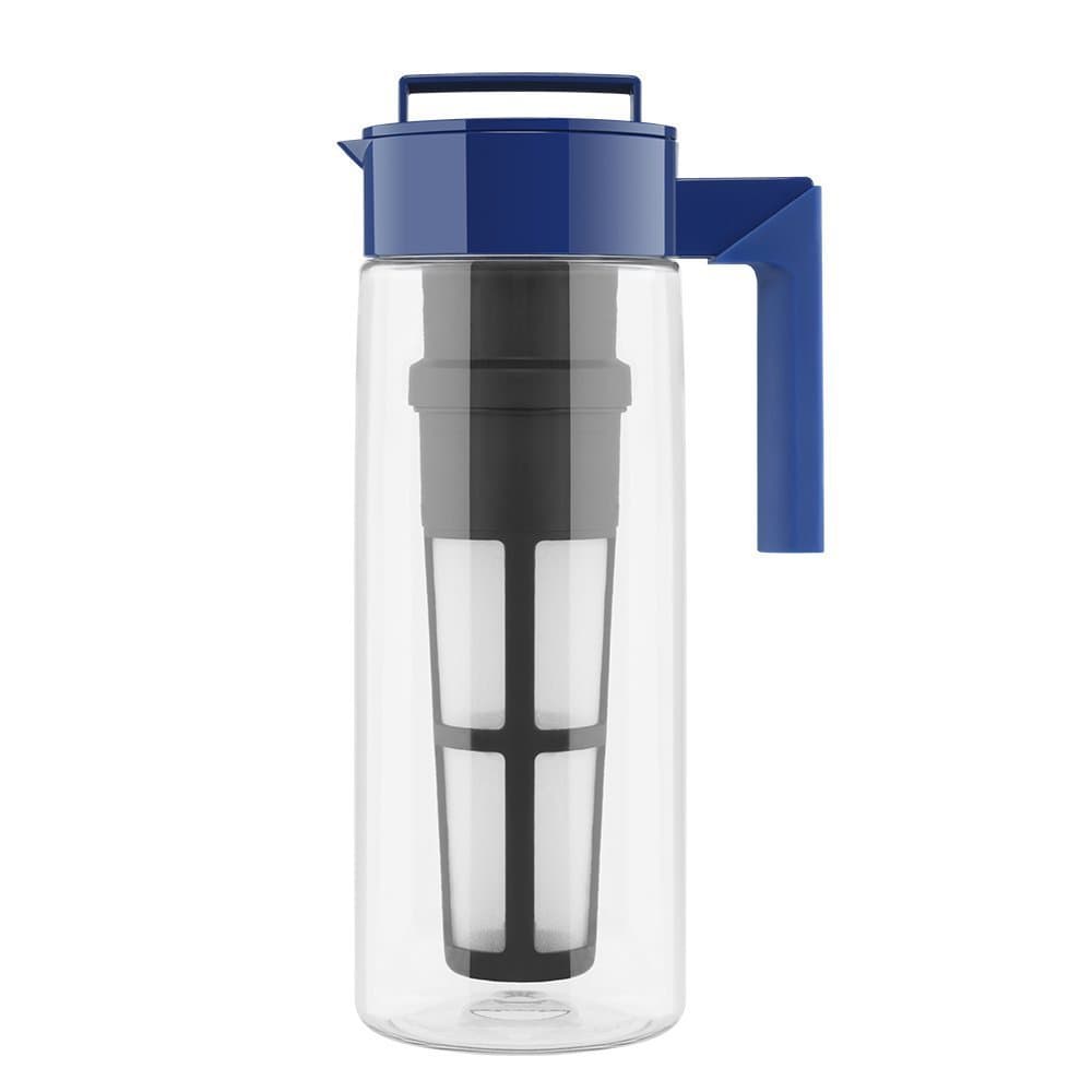 Takeya Iced Tea Maker with Patented Flash Chill Technology Made in USA 2 Quarts Blue 11175