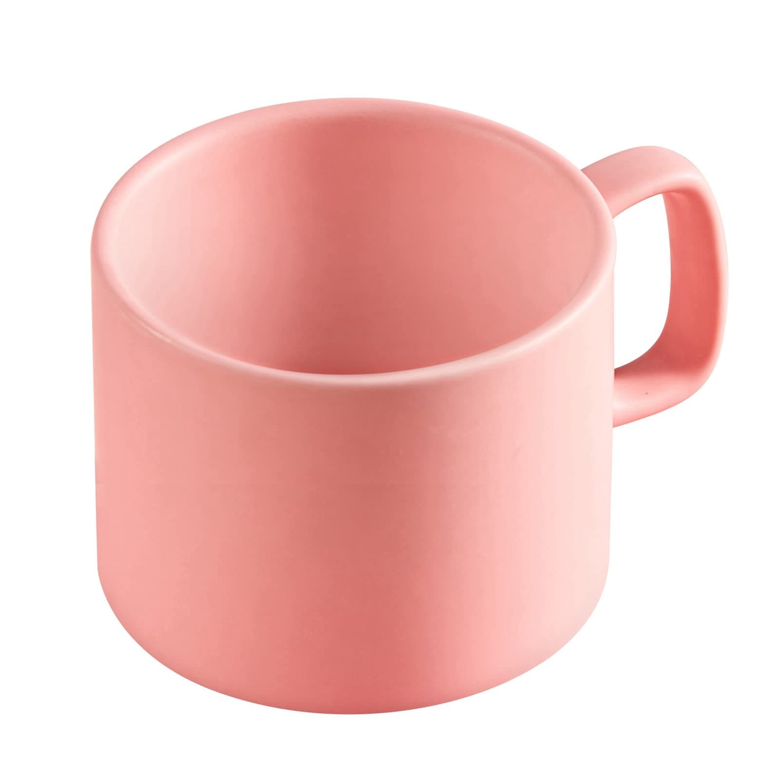 VOBAGA Coffee Mug 11 oz Tea Cup with Flat-Bottom Warming Coffee Milk for Office and Homeï¼Ë†Pink1ï¼â€°