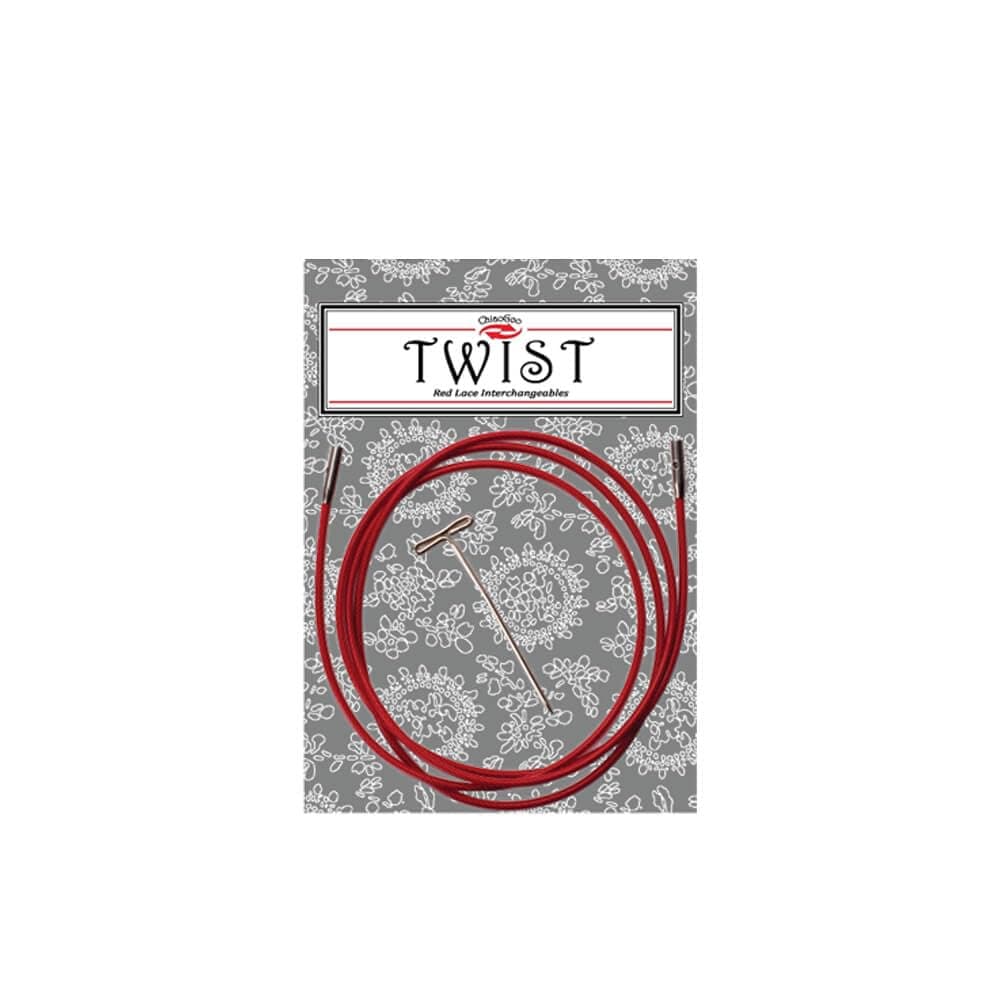 Twist Small Lace Interchangeable Cables, 50-inch, Red