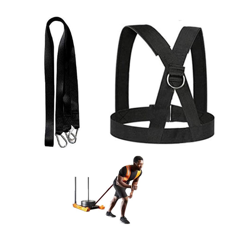 Sled Harness, Weight Speed Tire Pulling Workout Resistance and Assistance Trainer Physical Training Rope Football Exercise Equipment for Outdoor Indoor Men and Women