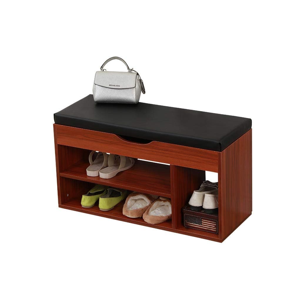 Shoe Bench with Storage Box Shoe Rack Bench Rack Hall Rack Shoe Bench Entryway (Rack Black)