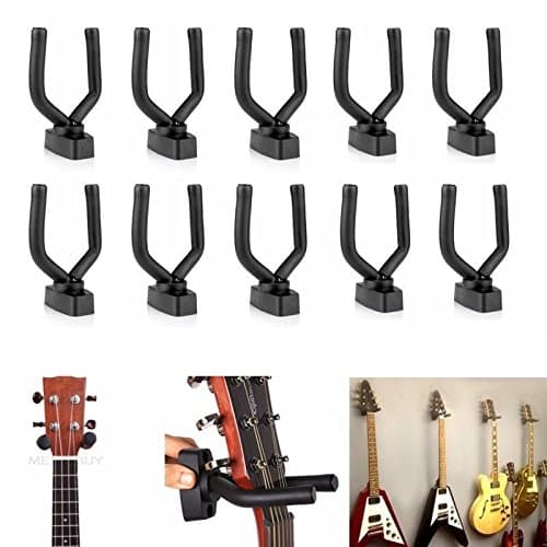10PCS Pack Guitar Hangers Hook Holder Wall Mount Display Instrument For All Size