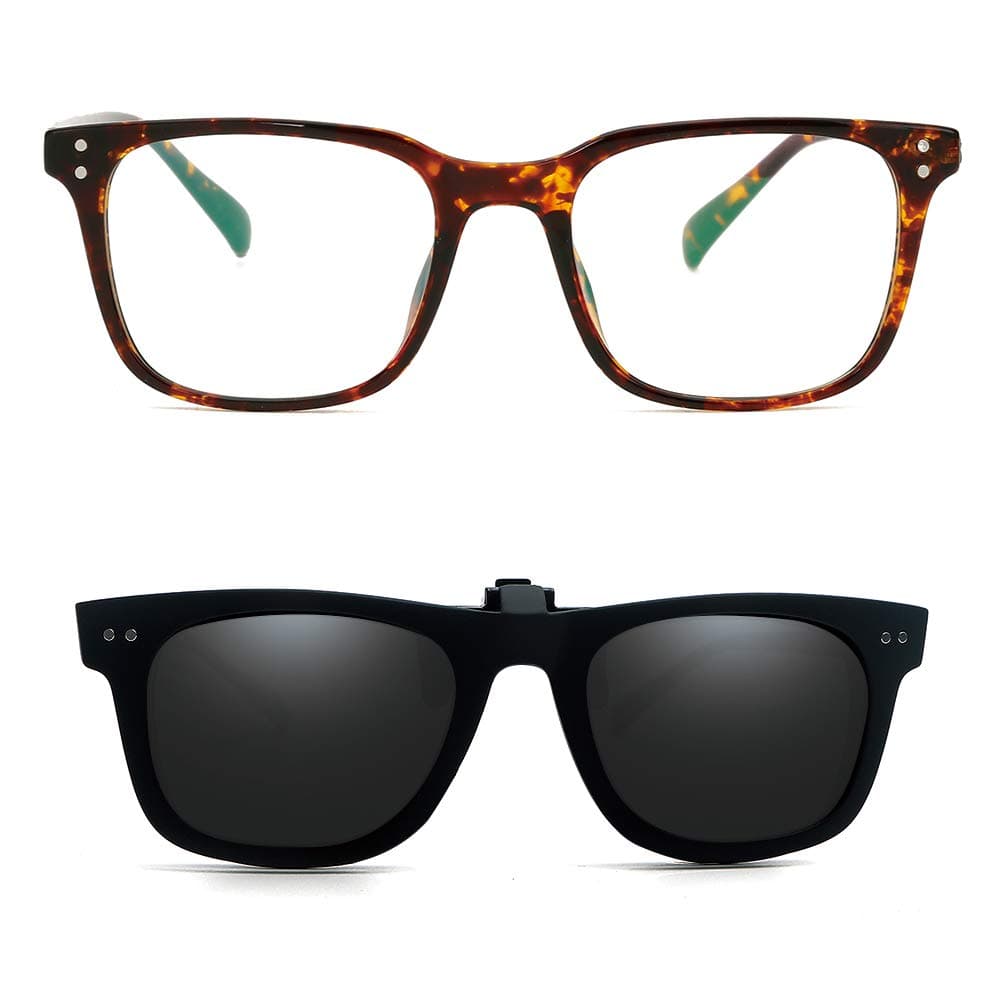 Blue Light Blocking Glasses Women - Vintage Tortoise Shell Square Frame for Men Gaming Computer Filter Blocker UV Headache Anti Eyestrain Clear Lens Glasses, Retro Classic Thick Small Face (2 Pack)