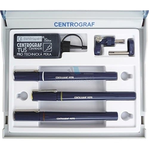 Centropen CENTROGRAF 9070/3 set of technical pens cored, 9070 EN - 3