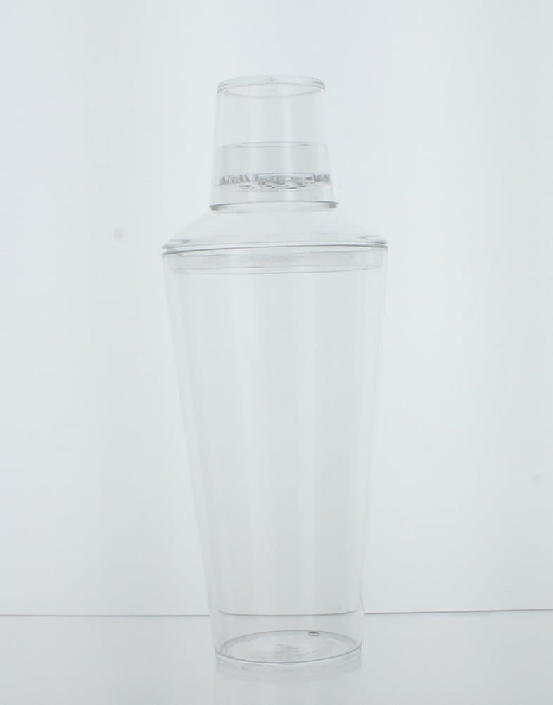 Cocktails 25 oz. Plastic Shaker W/Jigger Cap Clear Bartender Party Drink Mixer