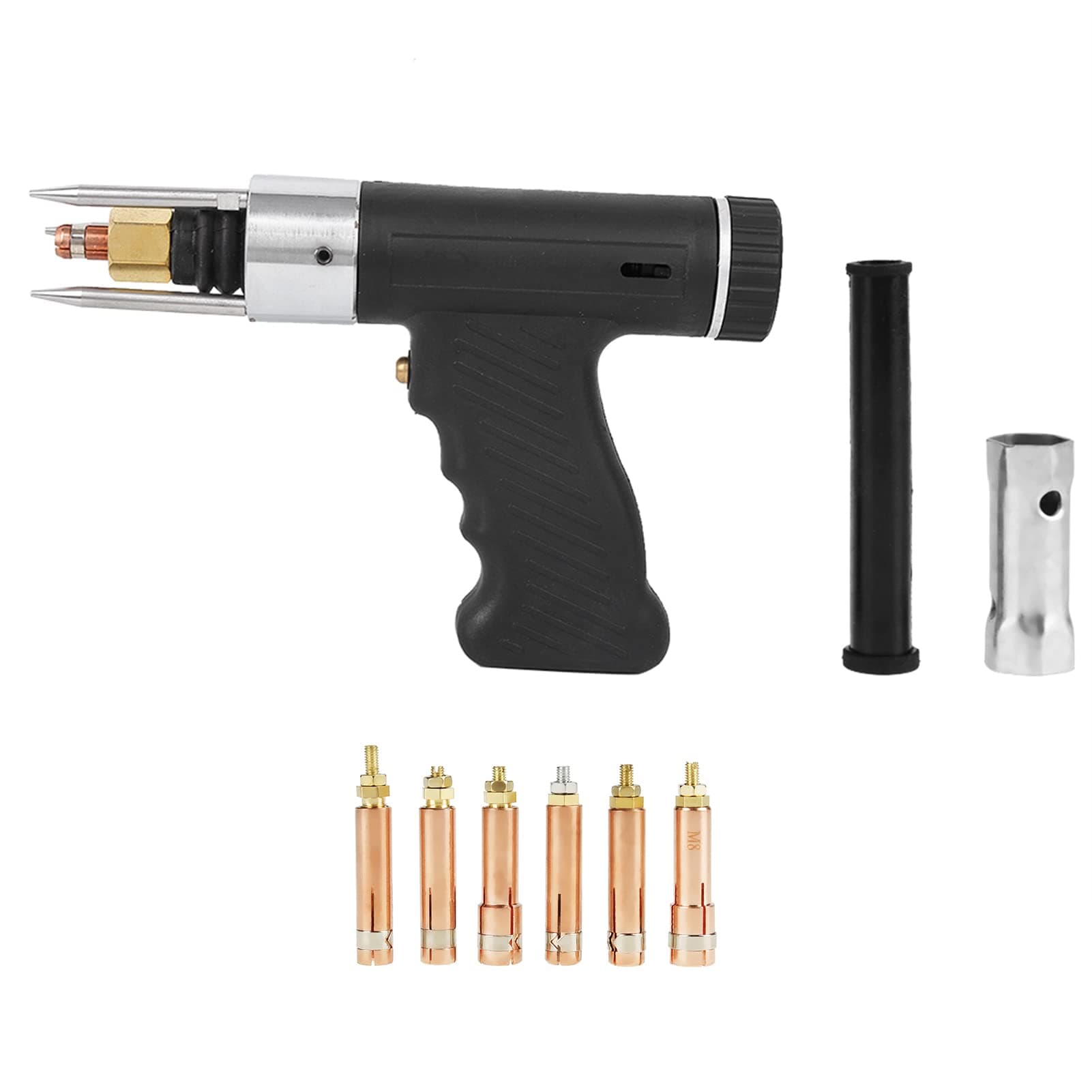 Stud Welding Gun, Capacitor Discharge Stud Welding Gun with 6pcs M3 to M10 Collet Welding Torch Set