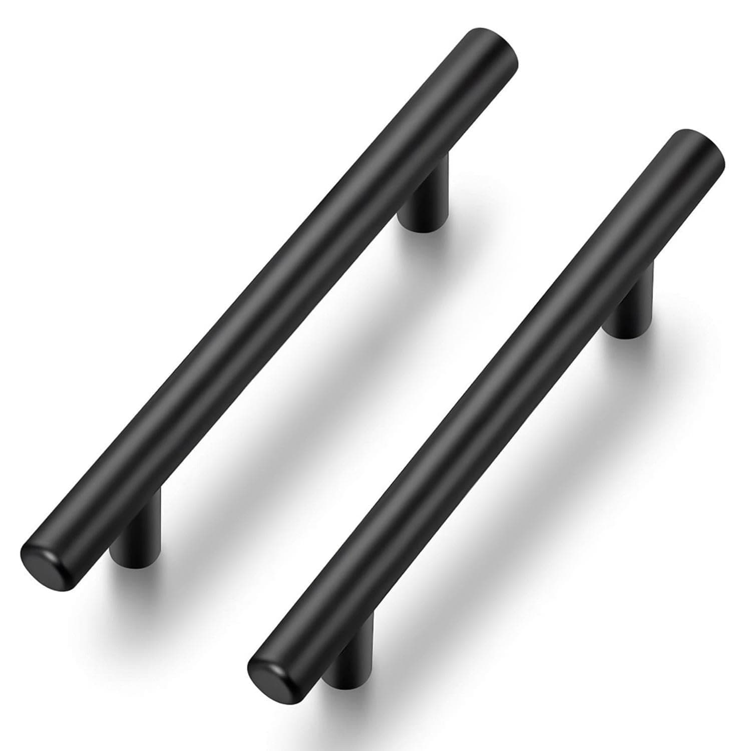 Ravinte 10 Pack Kitchen Cupboard Handles Black Cupboard Handles 96mm Hole Center T Bar Kitchen Handles Pulls for Cabinets and Drawers
