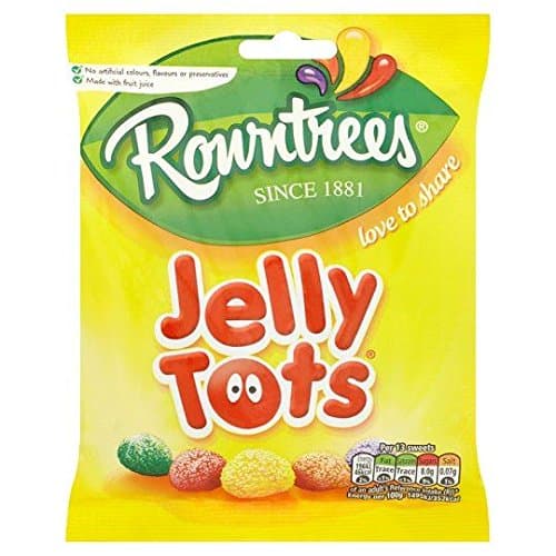 Original Rowntrees Jelly Tots Sharing Pouch Imported From The UK England British Candy Fruit Flavor Jelly Sweets Rowntrees Jelly Tots Bag