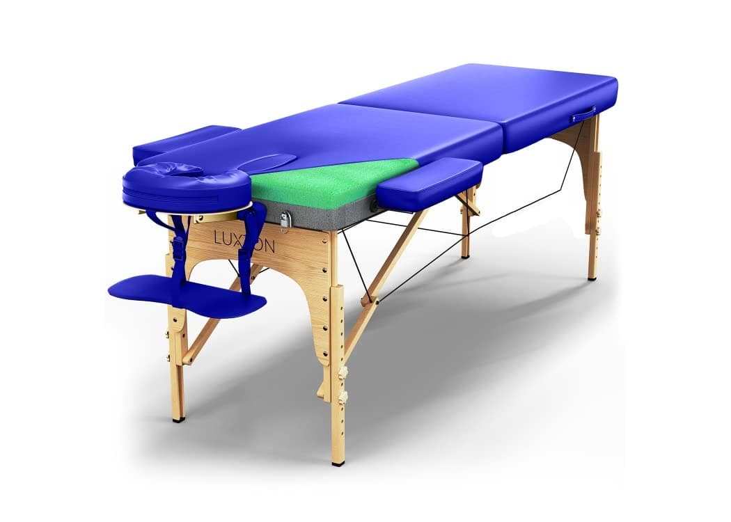 Luxton Home Premium Foam Massage Table Portable Foldable Massage Bed Adjustable Height, 72 inches Long, 27 Inches Wide, Home Salon Spa Bed with Carrying Case, Easy Set Up