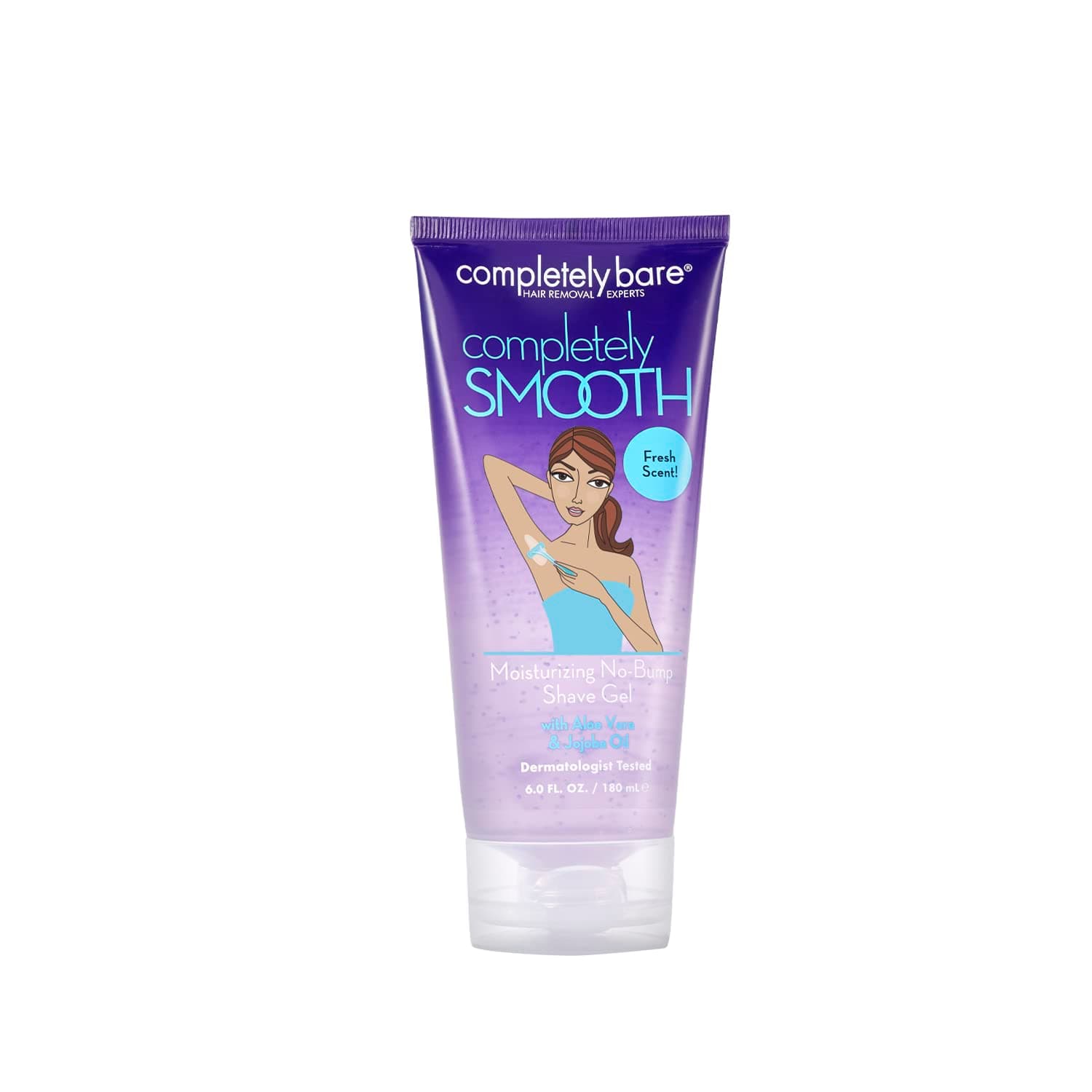 Smooth Moisturizing No-Bump Shave Gel with Aloe Vera, Jojoba Oil, Fresh (6.0oz)