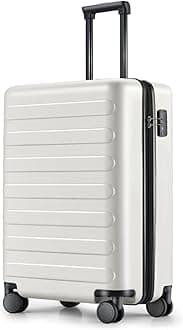 Carry On Luggage 22x14x9 Airline Approved, 20 Inch Luggage with Smooth Spinner Wheels, Lightweight, Hard Shell PC Suitcase Carry-On, Travel Luggage, TSA Approved (Lily White, Rhine Basic)