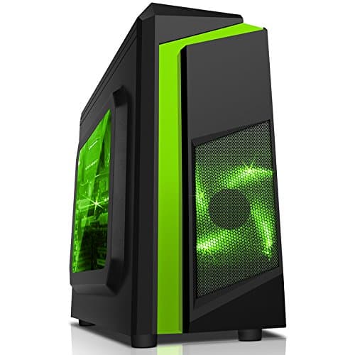 Discountedpcs Ultra Fast Gaming PC - AMD A8 7650K Quad Core @ 4.20GHz, ATI Radeon HD R7 Graphics, 16GB DDR3 1600MHz RAM, 1TB Hard Drive, F3 Green Case, WiFi, Windows 10 Operating System
