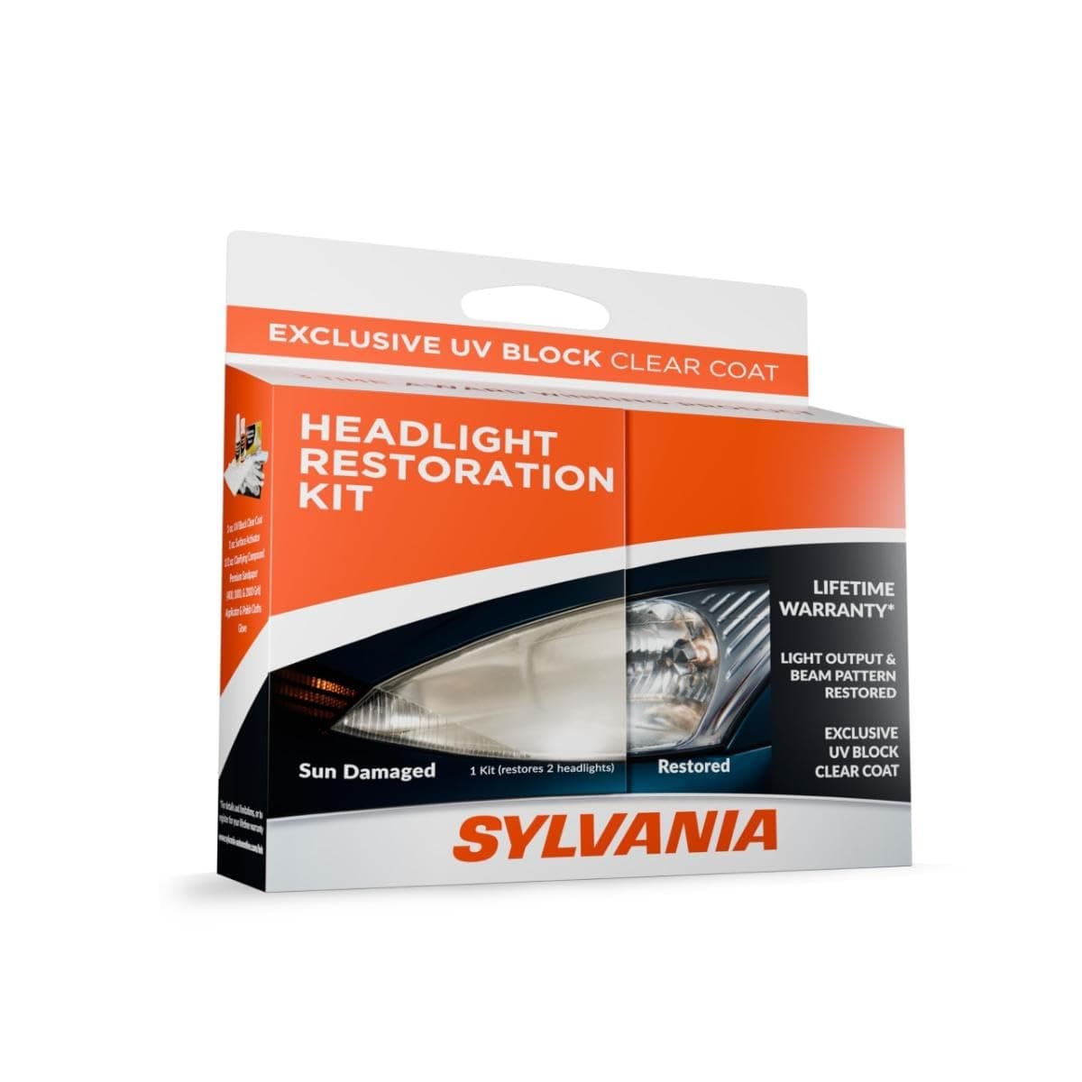SYLVANIA - Headlight Restoration Kit - 3 Easy Steps to Resto
