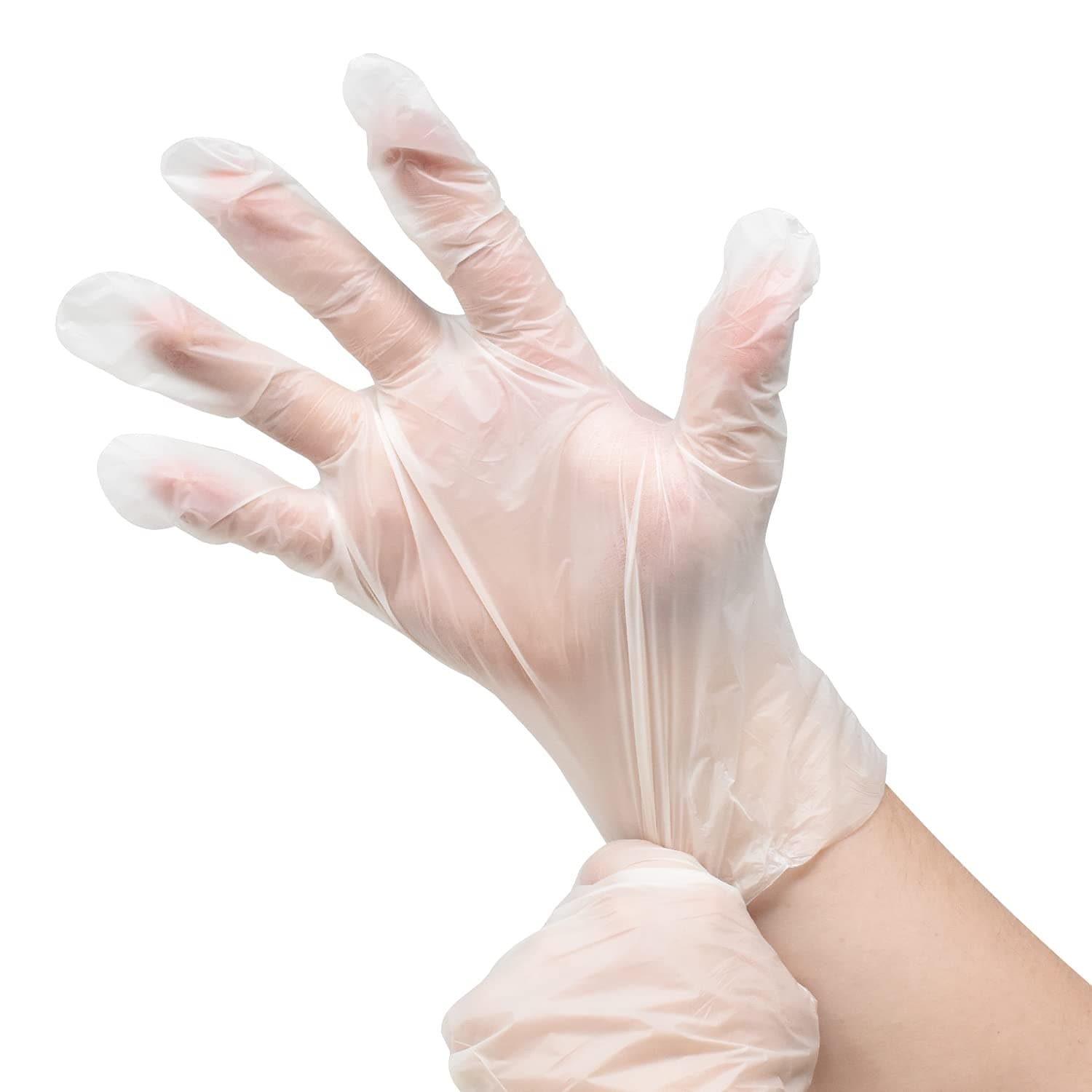 100pcs Eco Friendly Biodegradable Disposable Gloves - Medium Size - Non Latex Corn Starch - Compostable and Safe Food Prep Gloves