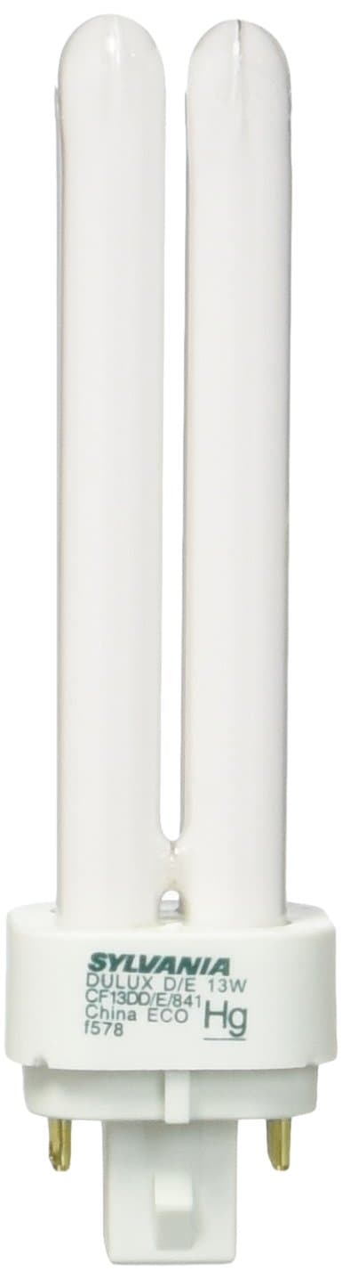 (10 Pack) Sylvania 20667 CF13DD/E/841/ECO 13-Watt 4100K 4-Pin Double Tube Compact Fluorescent Lamp