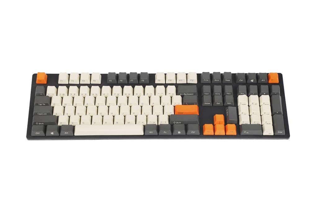 109 Keycap Set,PBT Keycaps, Front Face Printed Keycaps by Laser, OEM Keycaps for 104 Key Gaming Mechanical Keyboards, Leopold FC750R,FC980M, FC900R