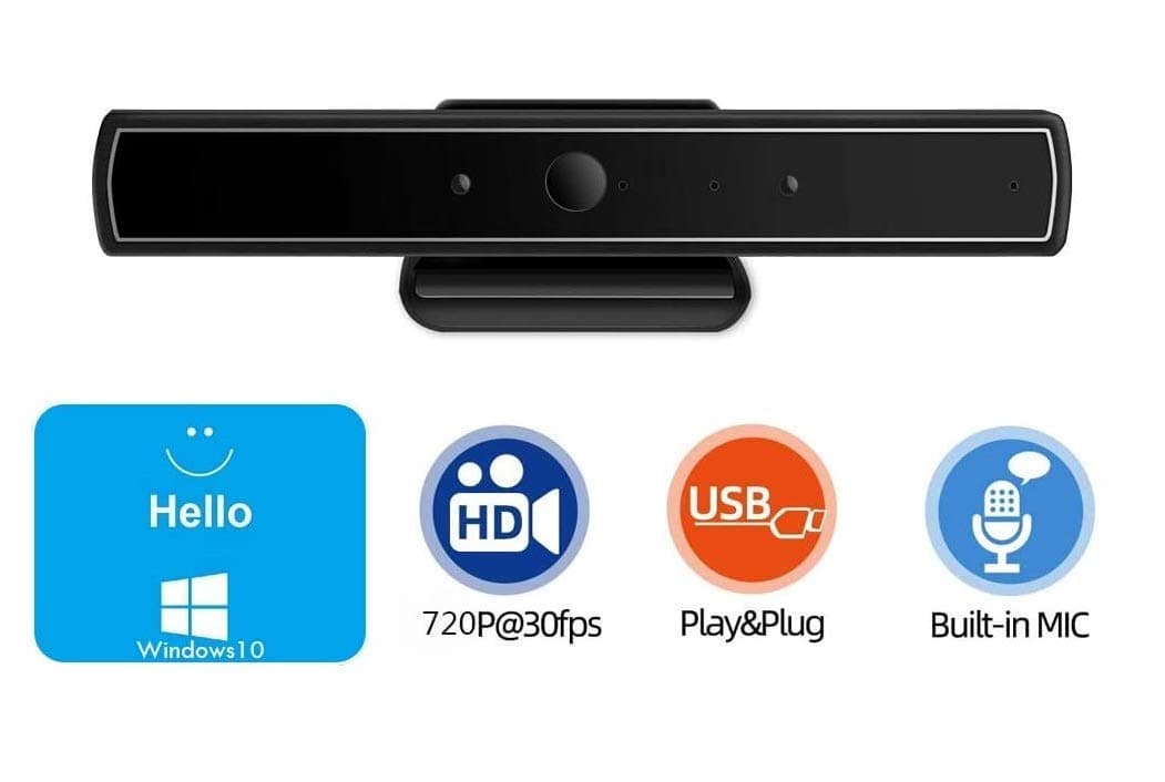 Face Recognition USB IR Camera for Windows Hello Windows 10 system, RGB 720P Webcam with Microphone for Streaming Video Conference and Recording for Windows