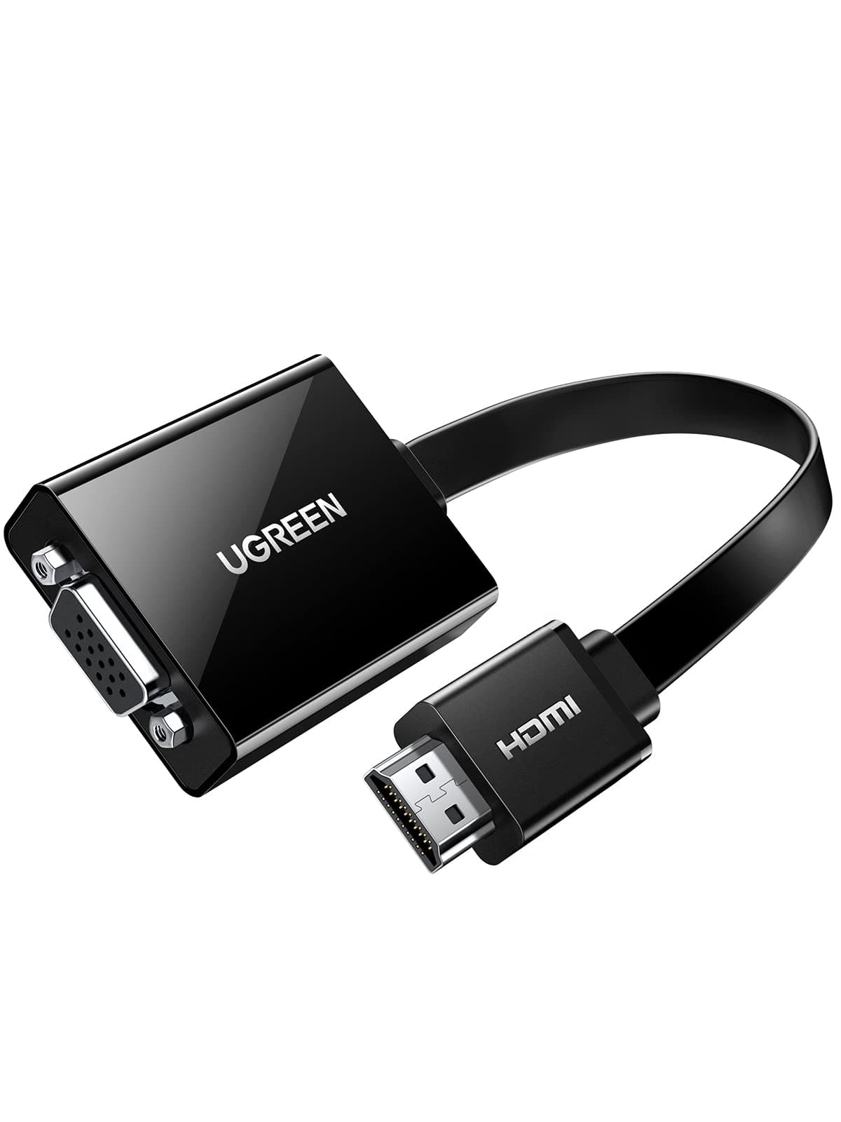 UGREEN Active HDMI to VGA Adapter Converter with 3.5mm Audio Jack up to 1080P Compatible for PC, Laptop, Ultrabook, Raspberry Pi, Chromebook - Black