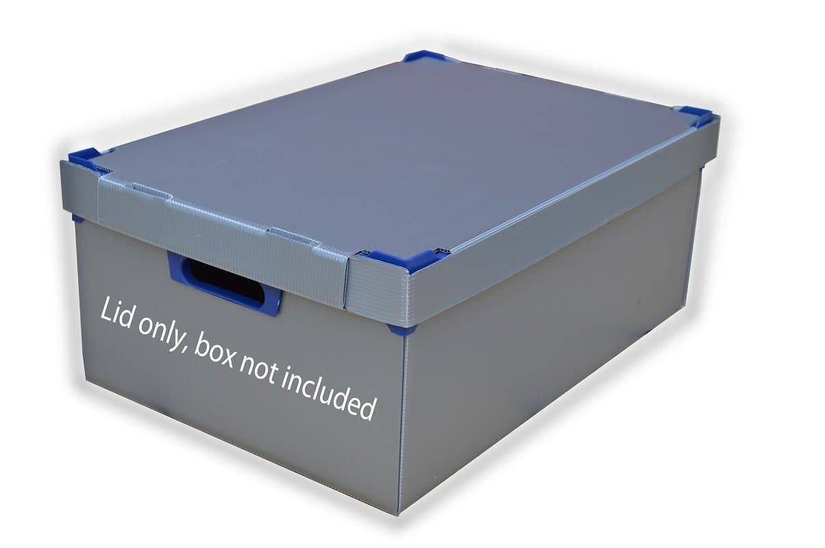 Glassjacks Silver Correx Storage Box Lid - Fits all sizes of Silver Correx Boxes.