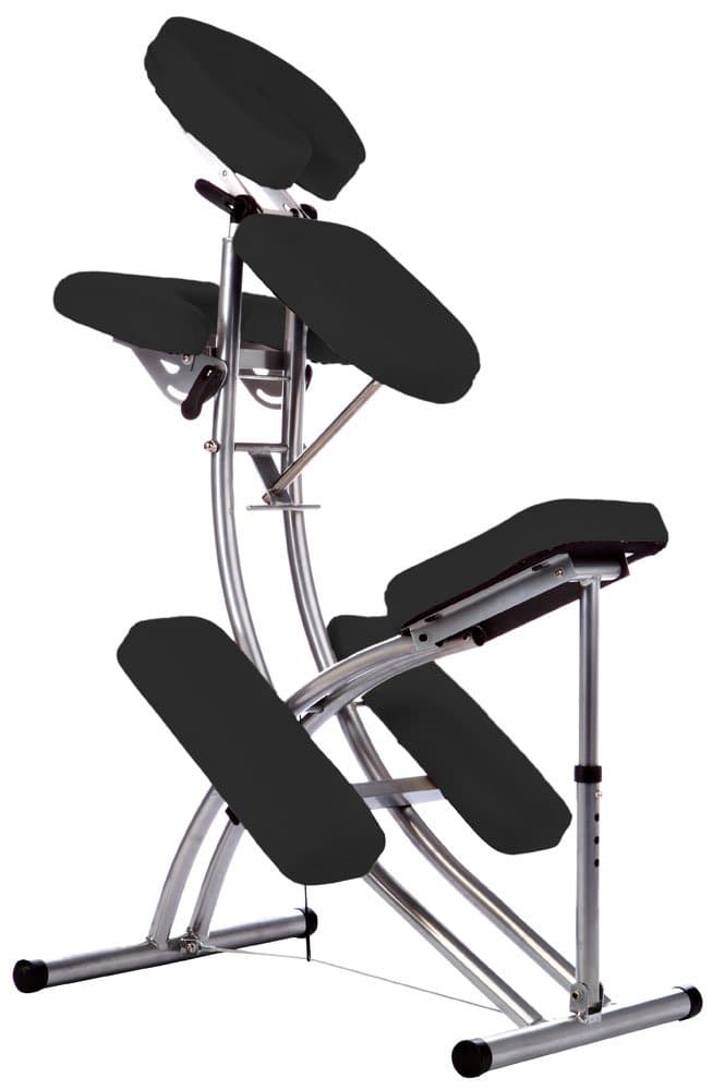 Foldable Aluminium Portable Massage Chair - BLACK
