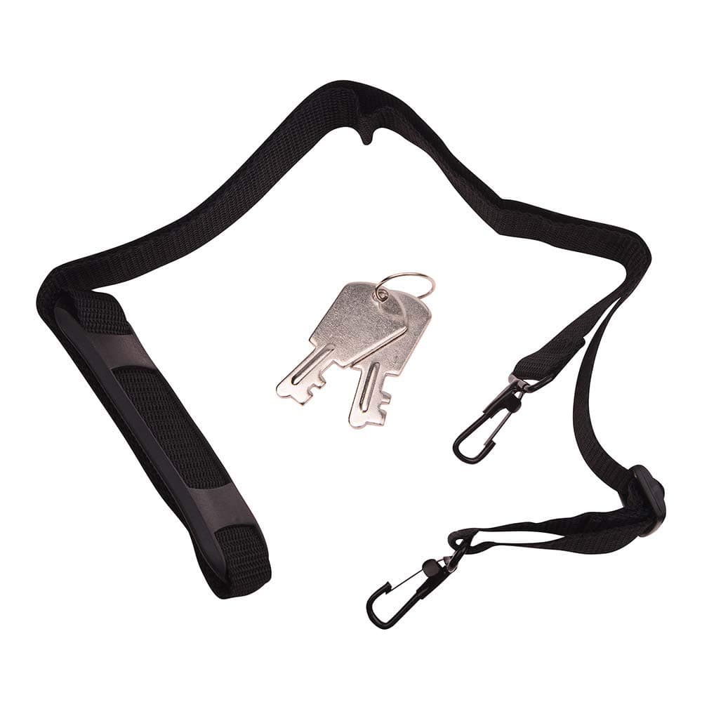 Shany Black Aluminum Pro Makeup Case with Shoulder Strap and Locks