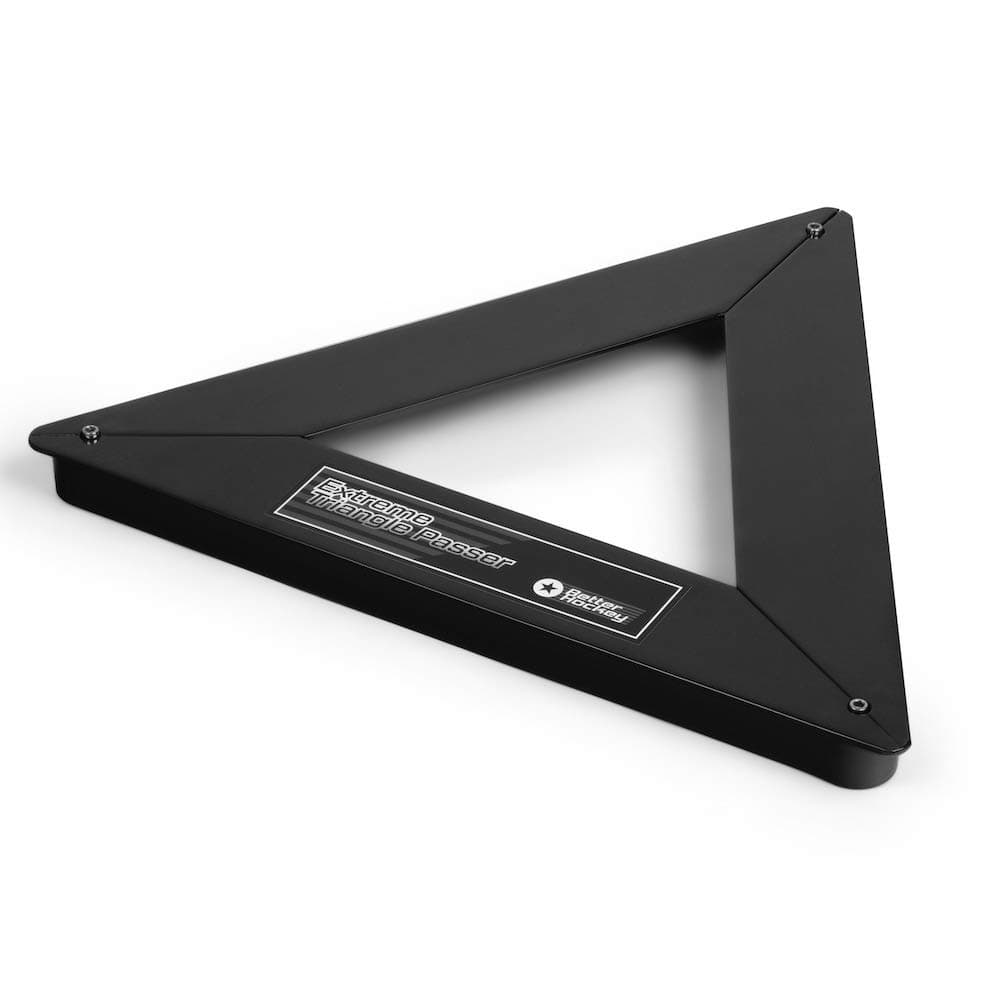 Better Hockey Extreme Triangle Passer - Become a Pass Master - Great for Shooting and One Timers - Heavy Duty Puck Rebounder Made of Steel - Offers Three 55 cm Passing Slots