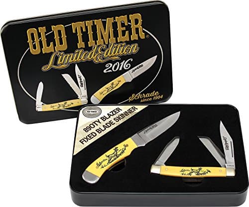 Schrade Knives PROM1632CP Old Timer Scrimshaw Set