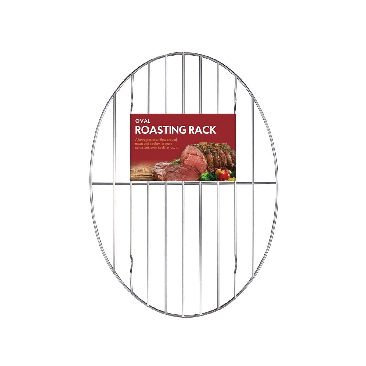 HIC Kitchen Oval Baking Broiling Roasting Racks, Chrome Plated Steel Wire