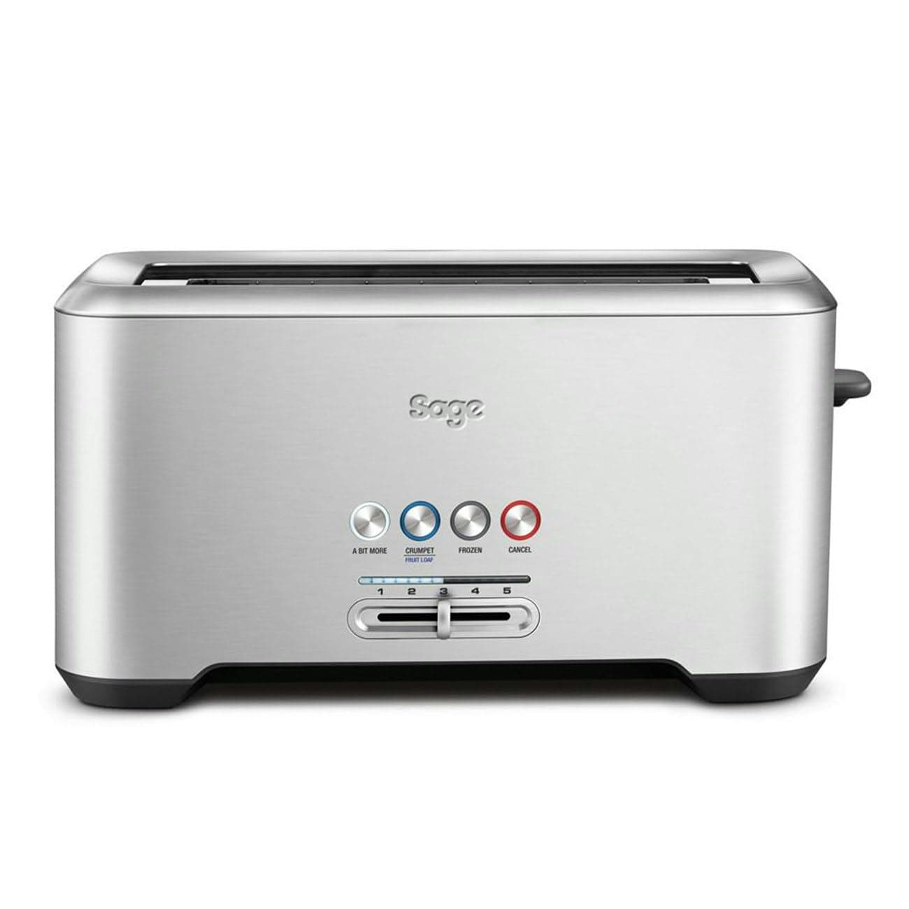 The 'A Bit More' 4-Slice Toaster – Variable Browning Control, Extra-Wide Slots, 1800W, LED Progress Indicator – Brushed Stainless Steel- UAE Version, 2 Year Manufacturer Warranty