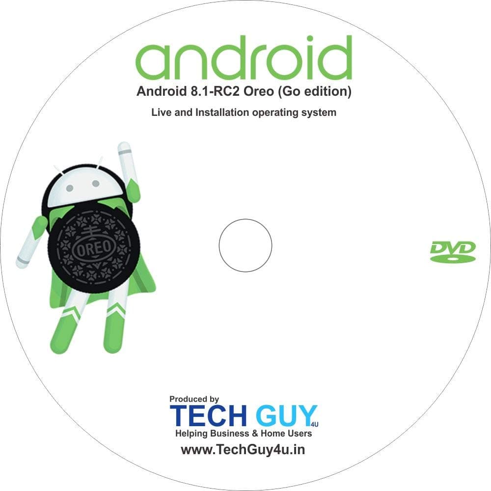 TechGuy4u Android 8.1-RC2 Oreo (Go edition) Live & Install For Desktops Laptops Notebook -TechGuy4u