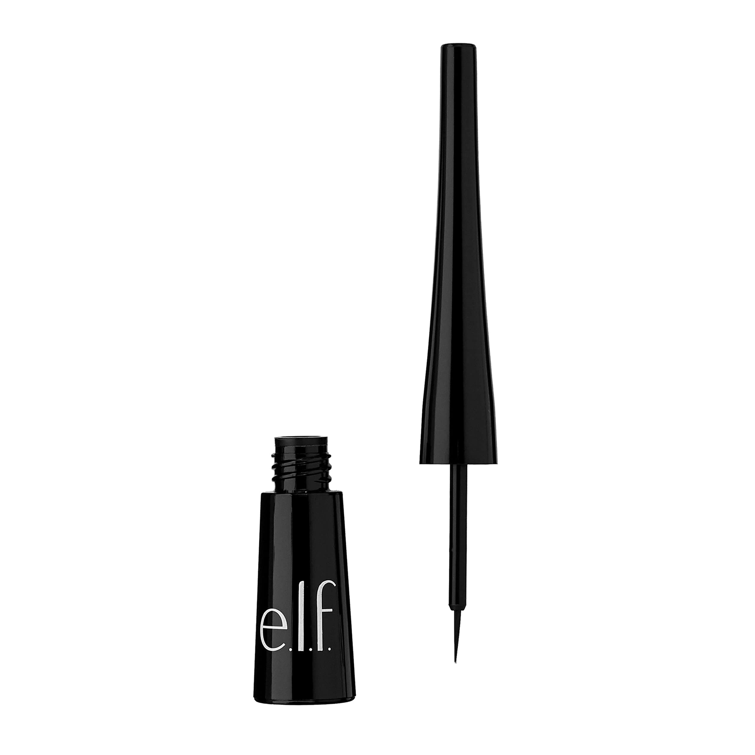 e.l.f. Expert Liquid Liner, Smudge-proof, Buildable, Long-lasting, Enhances, Defines, Jet Black, Precision Brush 4.2ml