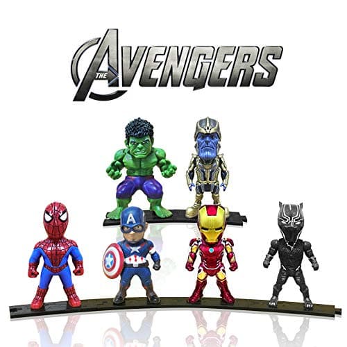 Action Figures, Anime Figures, Mini Action Figures for Boys, 6 Pack Hero Series Set Figures with Bases, PVC Figure Doll with 6 Popular Classic Characters Figures Ages 3 and up