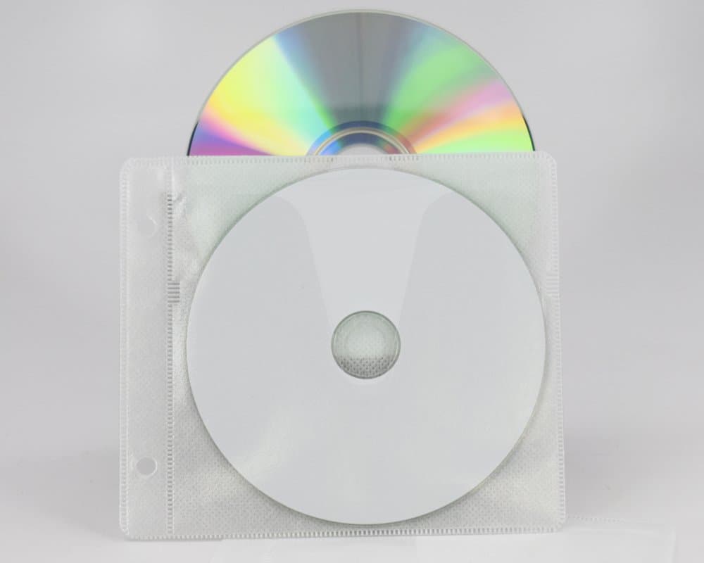 WTS CD DVD Premium 2-Pocket Binder Sleeve, 100 Pack