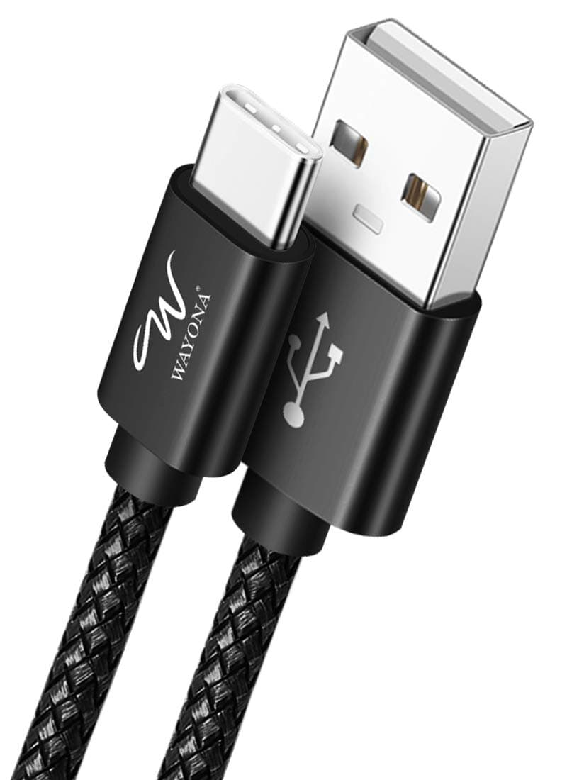 Type C 3Meter Nylon Braided 65W/3A Fast Charging USB C Long Cable Compatible for Samsung Galaxy S24, S23, S22, iPhone 15 Series, Android Auto, Apple CarPlay (10 FT Pack of 1, Black)