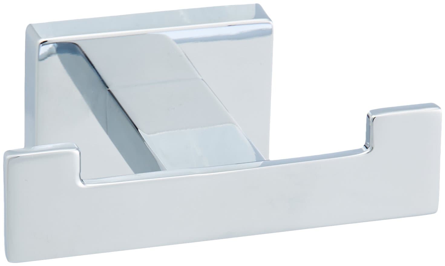 Amazon Basics AB-BR818-PC, Polished Chrome Euro Double Towel or Robe Bathroom Hook