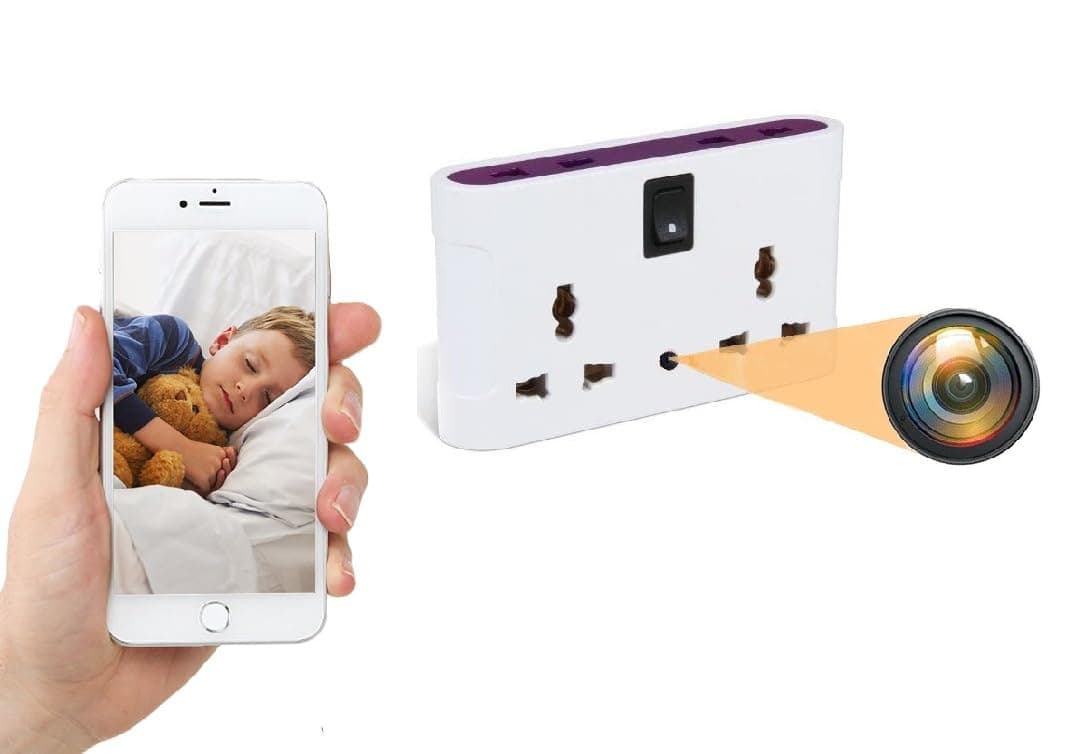 FREDI HD PLUS WiFi Hidden Socket | Wireless 1080P HD | Office Indoor Security Camera | Home Surveillance Camera with Inbuilt 32gb SD Card | (iWFCam APP) Hidden