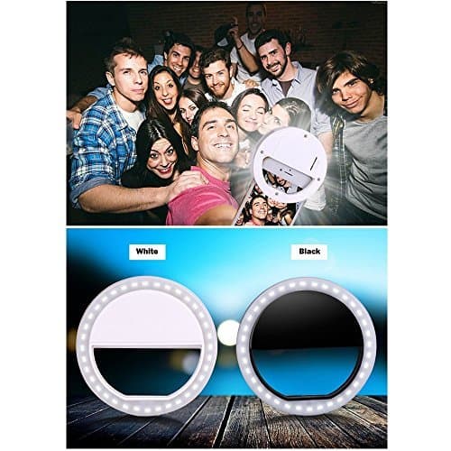 DAPOWA Cellphone LED Selfie Ring Light 36 LED Universal Ring Mounted for iPhone, Samsung Galaxy and Other Phones. Usable for Video or Photos.