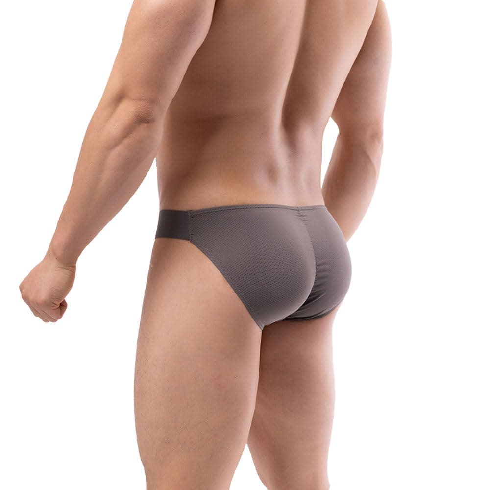 Mens Bikini Briefs Soft Breathable Bulge Pouch Underwear Micro Mesh Panties Scrunch Butt Underpants