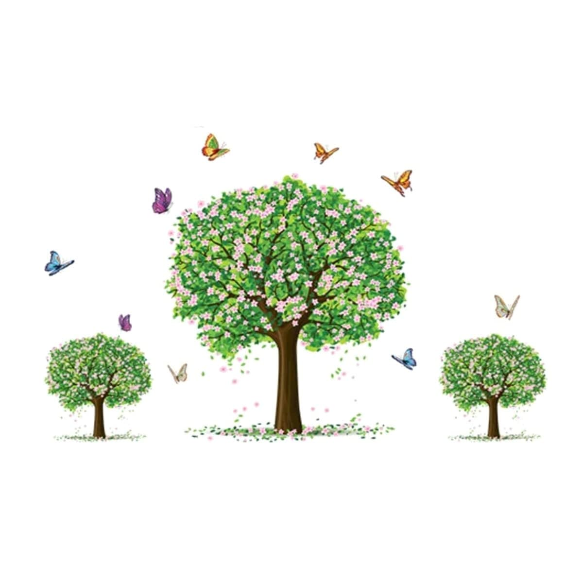 Three Trees 3D Wall Sticker Home Decor Spring New Life Decal Kids Bedroom Living Room Wallpaper