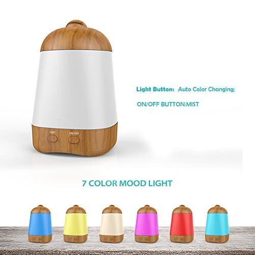 Essential Oil Diffuser - Ultrasonic Cool Mist Humidifier - Premium Aroma Essential Oil Diffuser Cool Mist Humidifier with-quiet Operation, Waterless Auto Shut-off and Night Light Function